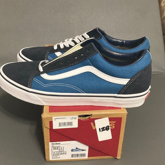 Vans Other - Vans Old Skool Blue and White Sneakers with gum bottom!